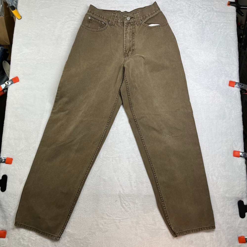 Vintage‎ Corniche Jeans Women's Brown Denim Straight Pockets Classic - 26X32